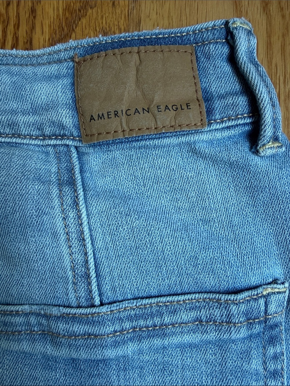 American Eagle Outfitters Light Blue Button-Front Denim Mini Skirt - Picture 6 of 9